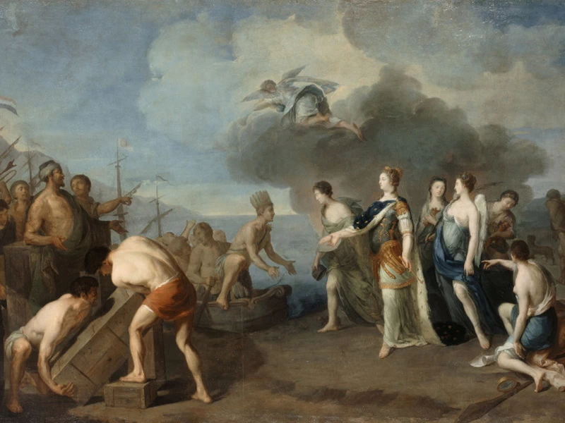 1779-Jean-Baptiste Descamps - Allegoria della scoperta delle Americhe